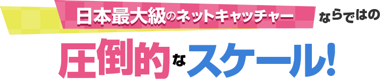 日本最大級のネットキャッチャーならではの圧倒的なスケール！